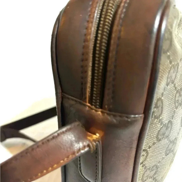 Gucci vintage GG logo distressed signature print canvas crossbody handbag - Picture 8 of 15